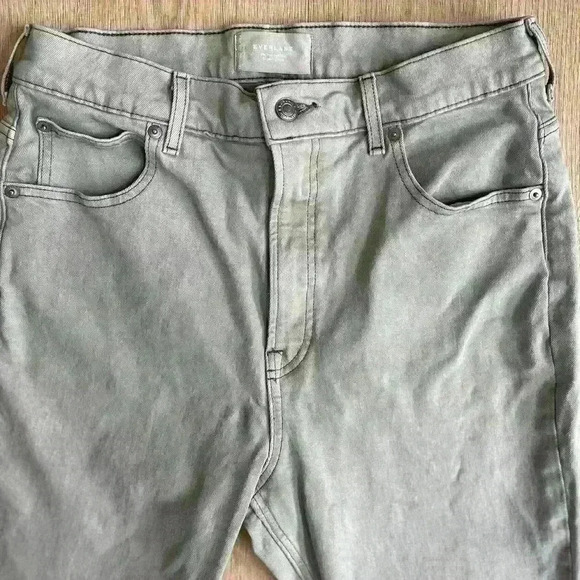 Everlane Womens The Way High Slim Jean Straight Leg Sage Green Size 31 Short - Picture 12 of 12